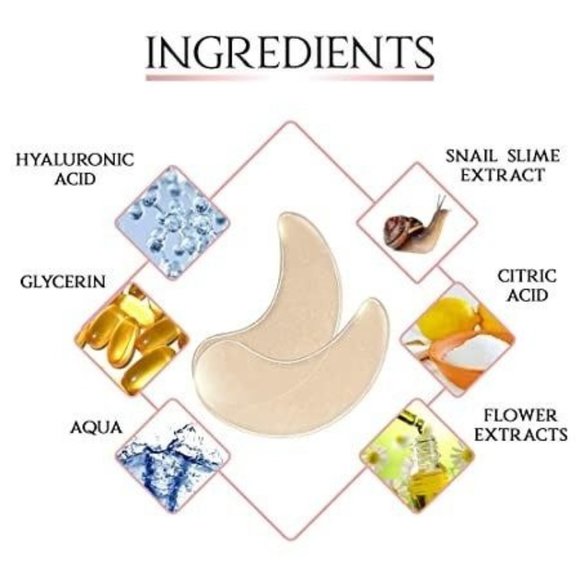 NEW Hydrogel Under Eye Patches. Gel Mask Treatment Pads 16 Pairs - Picture 8 of 9